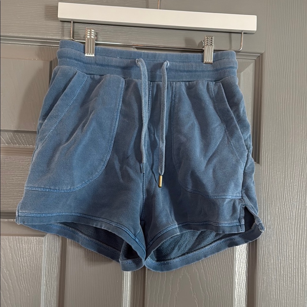 L*Space Blue Athletic Shorts with Drawstring Waist